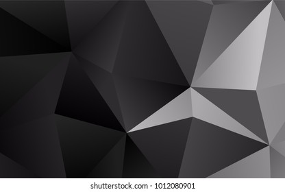 Dark Silver, Gray vector triangle mosaic background. Shining illustration, which consist of triangles. The completely new template can be used for your brand book.