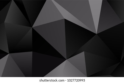 Dark Silver, Gray vector triangle mosaic background. A completely new color illustration in a vague style. The completely new template can be used for your brand book.