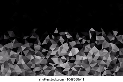 Dark Silver, Gray vector triangle mosaic pattern. Shining colored illustration in a brand-new style. Triangular pattern for your business design.