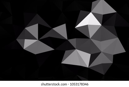 Dark Silver, Gray vector triangle mosaic pattern. Shining illustration, which consist of triangles. Triangular pattern for your business design.