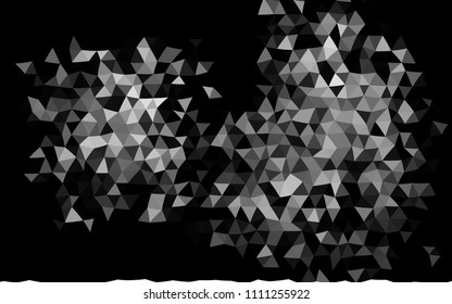 Dark Silver, Gray vector triangle mosaic pattern. Modern geometrical abstract illustration with gradient. Brand new style for your business design.