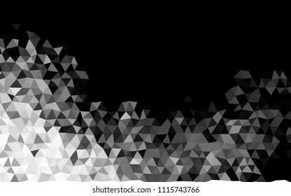 Dark Silver, Gray vector triangle mosaic background. A completely new color illustration in a vague style. The textured pattern can be used for background.