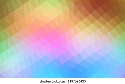 Dark Silver, Gray vector triangle mosaic template. A completely new color illustration in a vague style. The textured pattern can be used for background.