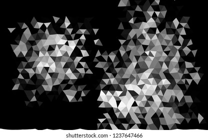 Dark Silver, Gray vector triangle mosaic template. A sample with polygonal shapes. The elegant pattern can be used as part of a brand book.