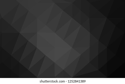 Dark Silver, Gray vector triangle mosaic cover. Shining colored illustration in a Brand new style. Brand new style for your business design.
