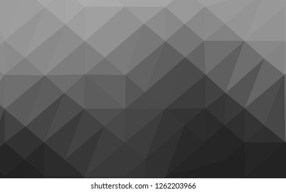 Dark Silver, Gray vector triangle mosaic texture. Colorful abstract illustration with gradient. Elegant pattern for a brand book.