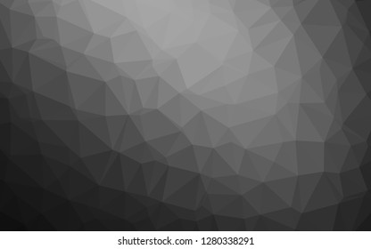 Dark Silver, Gray vector triangle mosaic template. Colorful abstract illustration with gradient. Completely new design for your business.
