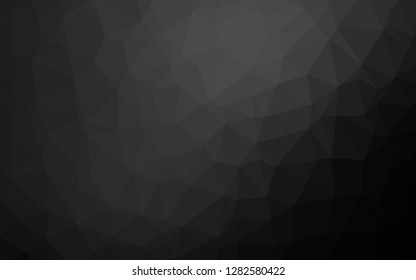 Dark Silver, Gray vector triangle mosaic template. A completely new color illustration in a vague style. Template for a cell phone background.