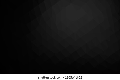 Dark Silver, Gray vector triangle mosaic texture. A completely new color illustration in a vague style. Template for a cell phone background.