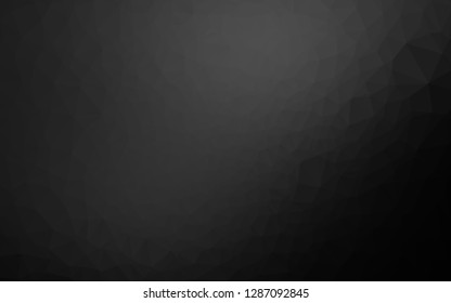 Dark Silver, Gray vector triangle mosaic cover. Colorful illustration in abstract style with gradient. Template for your brand book.