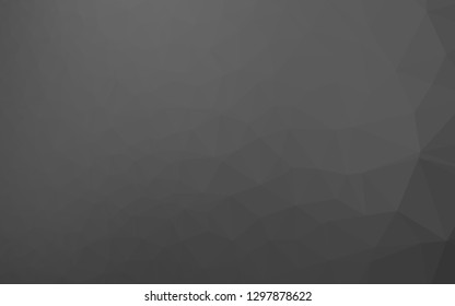 Dark Silver, Gray vector triangle mosaic texture. Creative illustration in halftone style with gradient. Brand new design for your business.