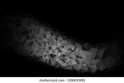 Dark Silver, Gray vector triangle mosaic cover. Shining illustration, which consist of triangles. Template for a cell phone background.