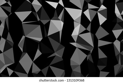 Dark Silver, Gray vector triangle mosaic texture. Shining colored illustration in a Brand new style. Completely new design for your business.