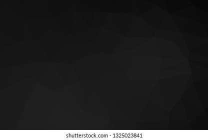 Dark Silver, Gray vector triangle mosaic texture. A completely new color illustration in a vague style. Textured pattern for background.