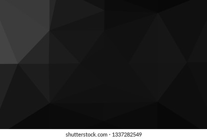 Dark Silver, Gray vector triangle mosaic template. Geometric illustration in Origami style with gradient. Textured pattern for background.