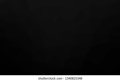 Dark Silver, Gray vector triangle mosaic template. Modern geometrical abstract illustration with gradient. Completely new design for your business.