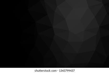 Dark Silver, Gray vector triangle mosaic cover. A completely new color illustration in a vague style. Brand new design for your business.