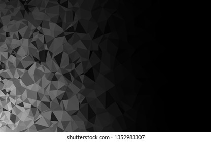Dark Silver, Gray vector triangle mosaic texture. An elegant bright illustration with gradient. Completely new template for your business design.