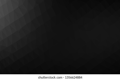 Dark Silver, Gray vector triangle mosaic template. Glitter abstract illustration with an elegant design. Template for a cell phone background.