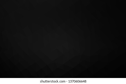Dark Silver, Gray vector triangle mosaic cover. Shining colored illustration in a Brand new style. New texture for your design.