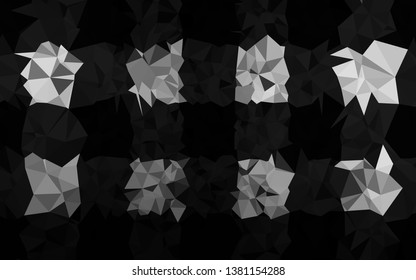 Dark Silver, Gray vector triangle mosaic cover. Glitter abstract illustration with an elegant design. New texture for your design.