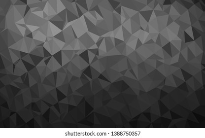 Dark Silver, Gray vector triangle mosaic template. Brand new colorful illustration in with gradient. Brand new design for your business.