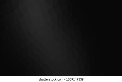 Dark Silver, Gray vector triangle mosaic texture. An elegant bright illustration with gradient. Brand new design for your business.