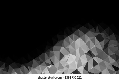 Dark Silver, Gray vector triangle mosaic template. Colorful abstract illustration with gradient. New texture for your design.