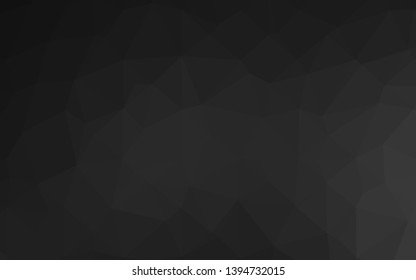 Dark Silver, Gray vector triangle mosaic template. Colorful illustration in Origami style with gradient.  The best triangular design for your business.