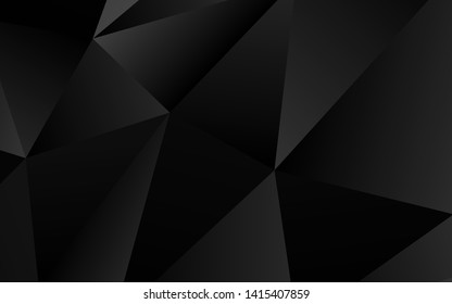 Dark Silver, Gray vector triangle mosaic template. Modern geometrical abstract illustration with gradient. Brand new design for your business.