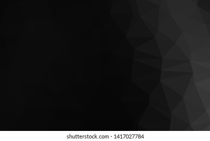 Dark Silver, Gray vector triangle mosaic cover. Colorful illustration in Origami style with gradient.  Template for your brand book.