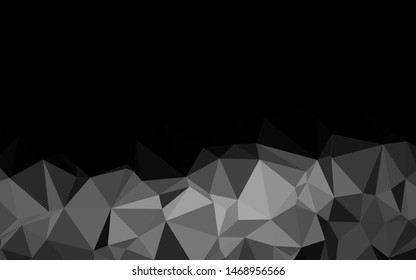 Dark Silver, Gray vector triangle mosaic cover. An elegant bright illustration with gradient. Polygonal design for your web site.