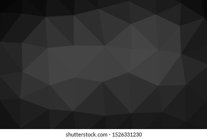 Dark Silver, Gray vector triangle mosaic template. An elegant bright illustration with gradient. Brand new style for your business design.