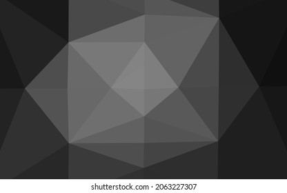 Dark Silver, Gray vector triangle mosaic texture. Colorful illustration in abstract style with gradient. Brand new design for your business.
