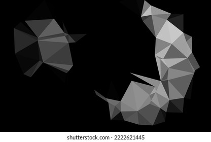 Dark Silver, Gray vector triangle mosaic template. Shining illustration, which consist of triangles. Brand new design for your business.