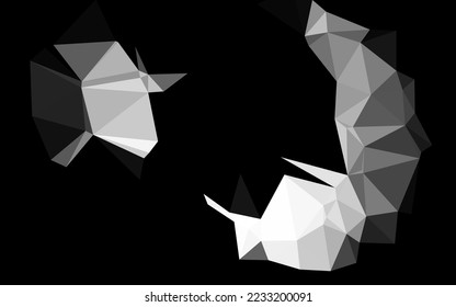 Dark Silver, Gray vector triangle mosaic texture. A completely new color illustration in a vague style. Brand new style for your business design.