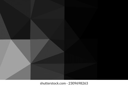 Dark Silver, Gray vector triangle mosaic cover. A sample with polygonal shapes. Brand new style for your business design.