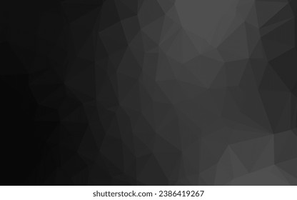 Dark Silver, Gray vector triangle mosaic cover. Geometric illustration in Origami style with gradient. Template for your brand book.