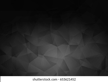 Dark Silver, Gray vector triangle mosaic pattern. Shining illustration, which consist of triangles. The template can be used as a background for cell phones.