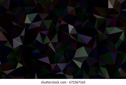 Dark Silver, Gray vector triangle mosaic template. A completely new color illustration in a vague style. The elegant pattern can be used as part of a brand book.