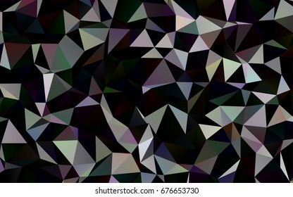 Dark Silver, Gray vector triangle mosaic template. A completely new color illustration in a vague style. A new texture for your design.