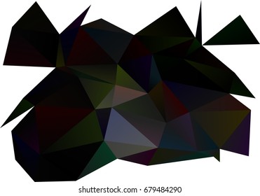 Dark Silver, Gray vector triangle mosaic pattern. Creative geometric illustration in Origami style with gradient. Triangular pattern for your business design.