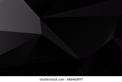 Dark Silver, Gray vector triangle mosaic template. Glitter abstract illustration with an elegant design. A new texture for your design.