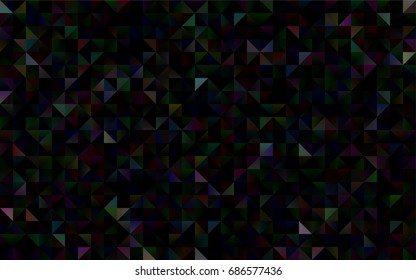 Dark Silver, Gray vector triangle mosaic background. Geometric illustration in Origami style with gradient.  Triangular pattern for your business design.
