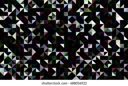 Dark Silver, Gray vector triangle mosaic pattern. Shining colored illustration in a brand-new style. A completely new template for your business design.
