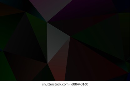 Dark Silver, Gray vector triangle mosaic background. A completely new color illustration in a vague style. Brand-new design for your business.