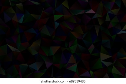 Dark Silver, Gray vector triangle mosaic template. A vague abstract illustration with gradient. Brand-new style for your business design.