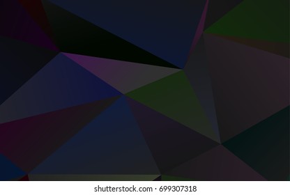 Dark Silver, Gray vector triangle mosaic pattern. Modern geometrical abstract illustration with gradient. Brand-new style for your business design.