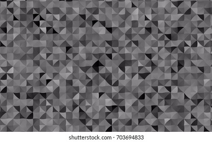 Dark Silver, Gray vector triangle mosaic pattern. A sample with polygonal shapes. The elegant pattern can be used as part of a brand book.
