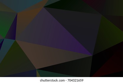 Dark Silver, Gray vector triangle mosaic pattern. Geometric illustration in Origami style with gradient.  A completely new design for your business.